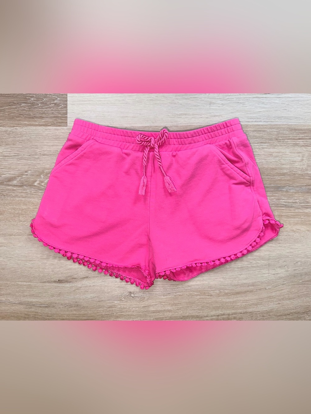 Mayoral Girls Pink Chenille Pull-On Shorts